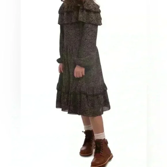 Tuesday’s Child Upscale Boutique Paisley Ruffle Dress Girl’s Size 18 - Picture 1 of 5